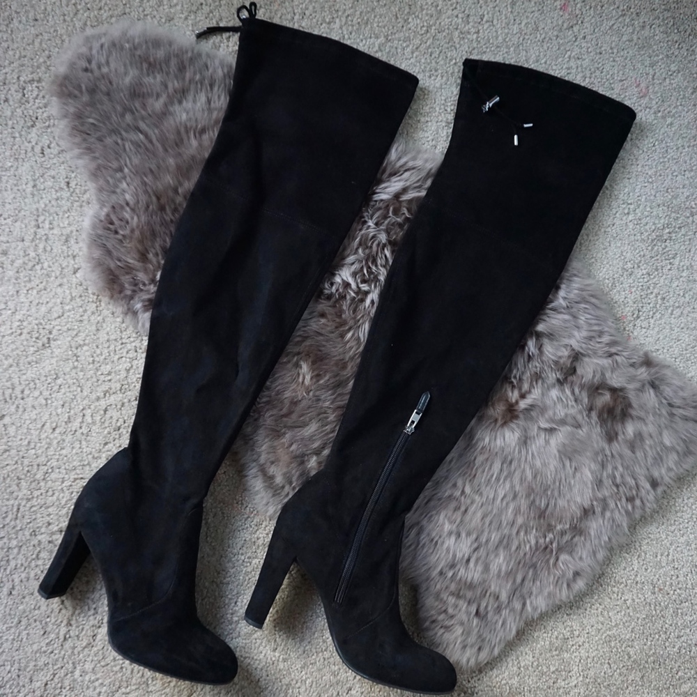 Sam Edelman Kent Knee High High Heel Black Boots 8